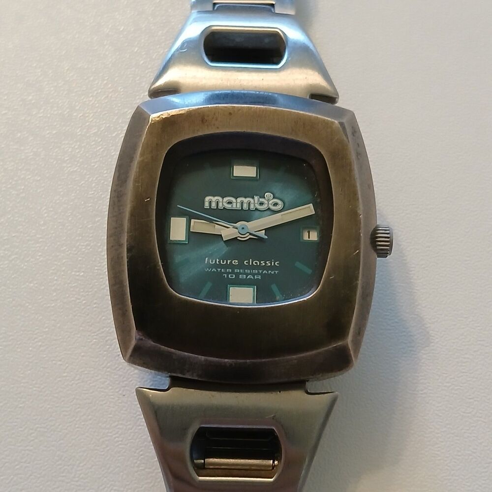 Parts/Repair Vtg Mambo Water Sports Future Classic St. Steel Quartz Watch 30.6mm
